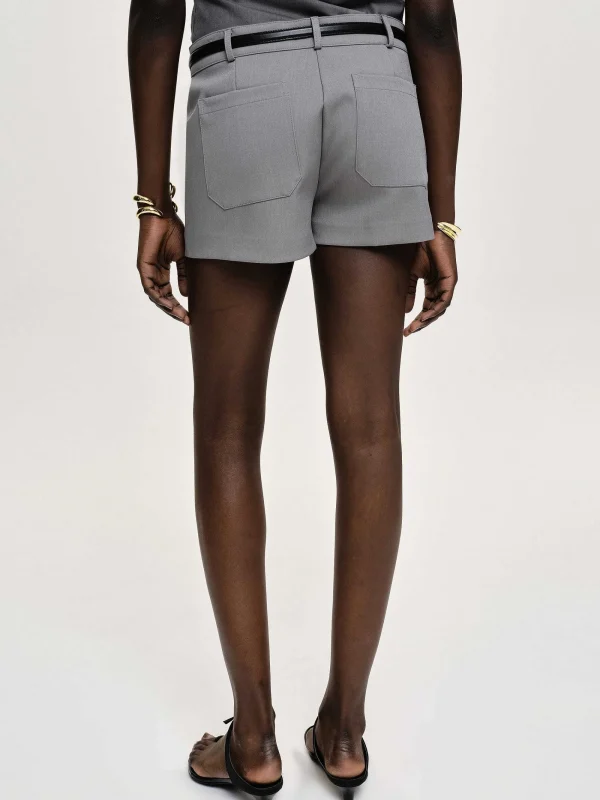 Source Unknown Clothing-Ulna Welt Pocket Shorts, Grey