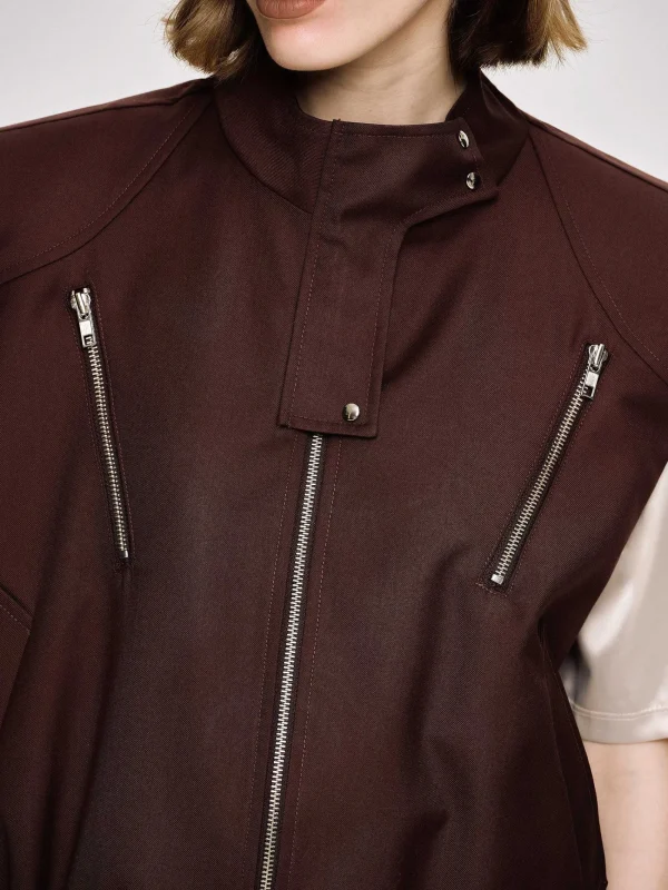 Source Unknown Accessories-Versatile Zip Vest, Black Cherry