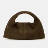 Source Unknown Clothing-Vida Suede Mini Tote Bag, Walnut