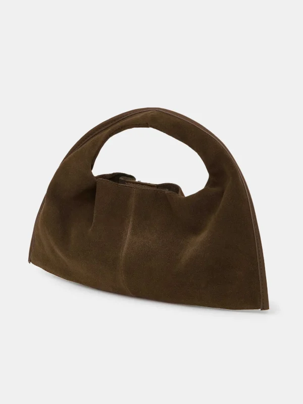 Source Unknown Clothing-Vida Suede Mini Tote Bag, Walnut