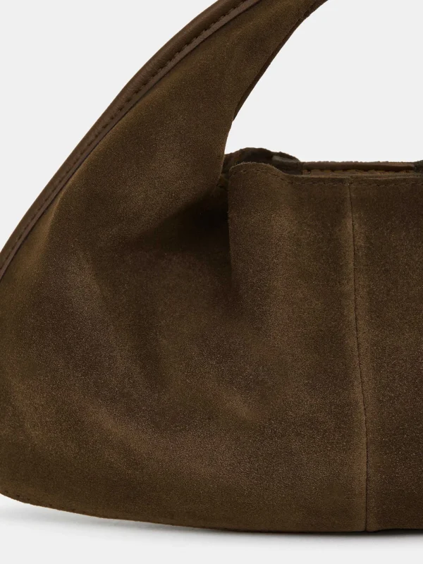 Source Unknown Clothing-Vida Suede Mini Tote Bag, Walnut