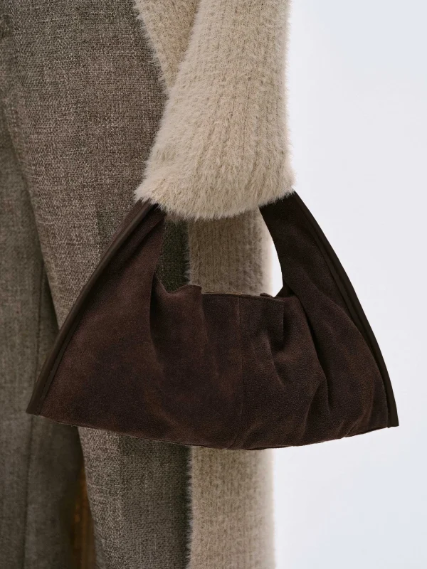 Source Unknown Clothing-Vida Suede Mini Tote Bag, Cocoa