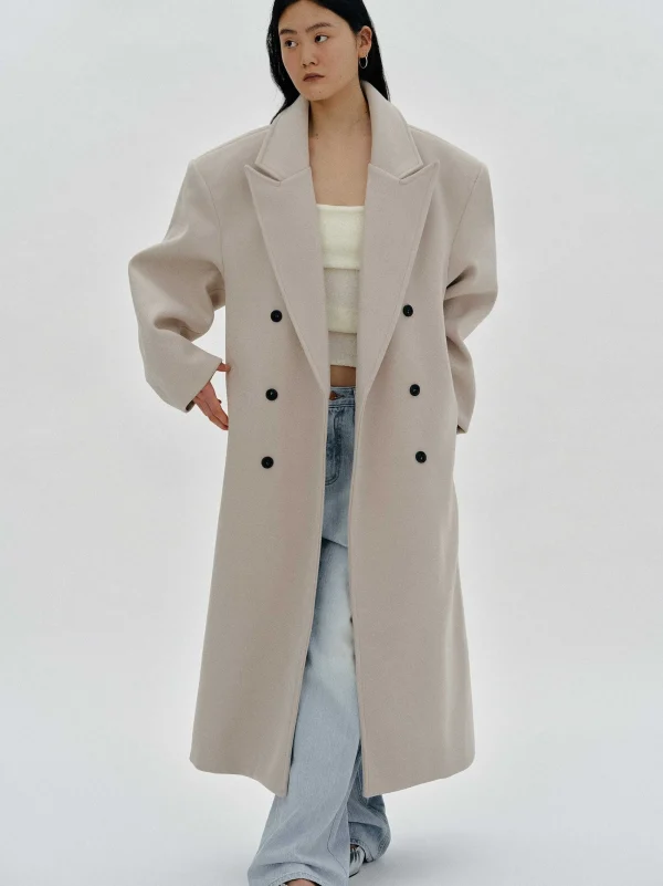 Source Unknown Clothing-Wallis Oversized Grandpa Coat, Beige