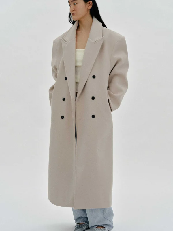 Source Unknown Clothing-Wallis Oversized Grandpa Coat, Beige