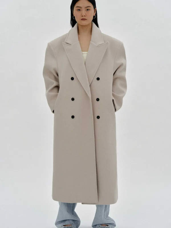 Source Unknown Clothing-Wallis Oversized Grandpa Coat, Beige