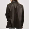 Source Unknown Outerwear-Washed Faux Leather Jacket, American Bronze