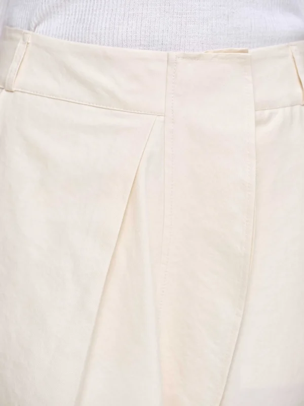 Source Unknown Bottoms-Wrapped Cotton Shorts, Almond