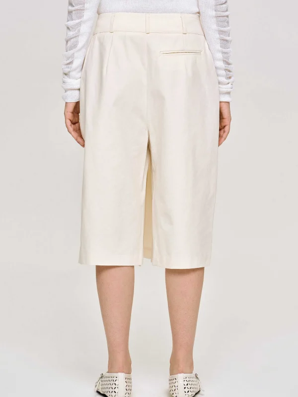 Source Unknown Clothing-Wrapped Cotton Shorts, Almond