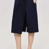 Source Unknown Bottoms-Wrapped Cotton Shorts, Navy