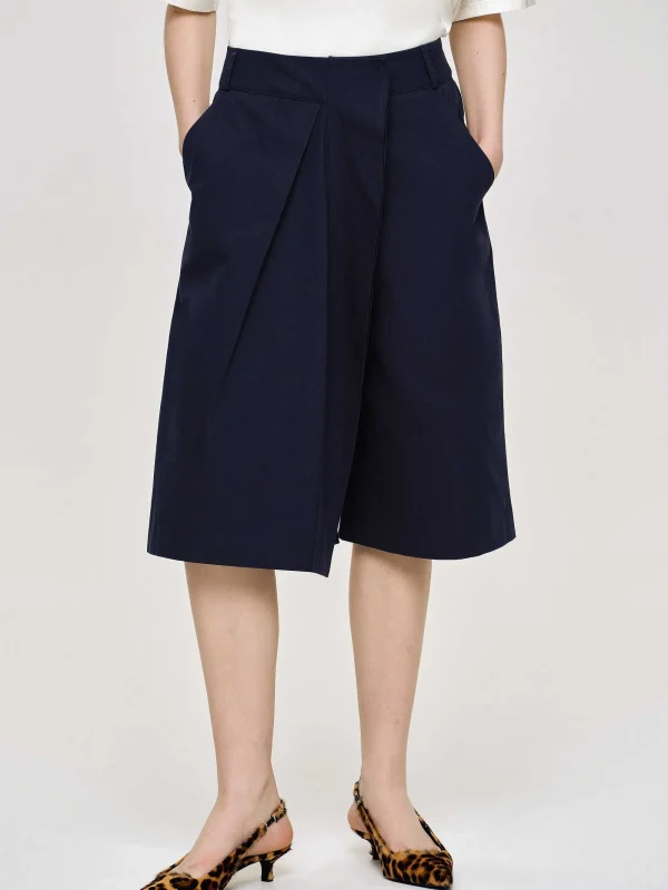 Source Unknown Clothing-Wrapped Cotton Shorts, Navy