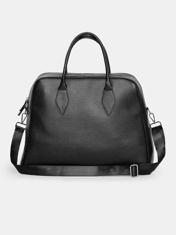 Source Unknown Shoes & Bags-Xlarge Weekender Faux-Leather Bag, Black